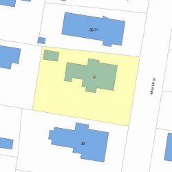 75 Walker St, Newton MA 02460-1519 plot plan