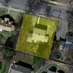 164 Fairway Dr, Newton MA  02465-1715 aerial view