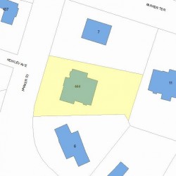 444 Parker St, Newton MA 02459-2607 plot plan