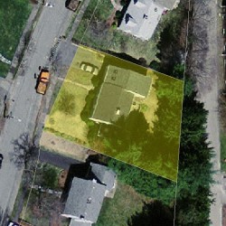 14 Grayson Ln, Newton MA 02462-1009 aerial view