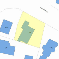 184 Washington St, Newton MA 02458-2251 plot plan