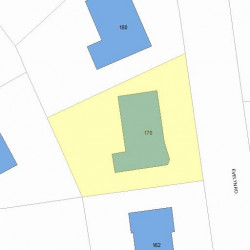 170 Evelyn Rd, Newton MA 02468-1042 plot plan