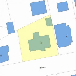99 Erie Ave, Newton MA  02461-1515 plot plan