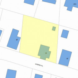 61 Cherry Pl, Newton MA 02465-1505 plot plan