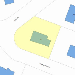 111 Charlemont St, Newton MA 02461-1909 plot plan