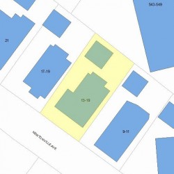 13 Newtonville Ave, Newton MA 02458-1938 plot plan