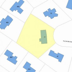 41 Old Farm Rd, Newton MA  02459-3434 plot plan