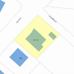 162 Elliot St, Newton MA 02464-1251 plot plan