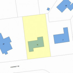 15 Amherst Rd, Newton MA 02468-2301 plot plan