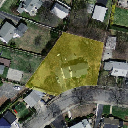 61 Upham St, Newton MA  02465-1546 aerial view