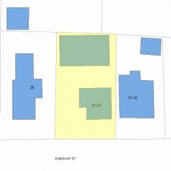 21 Pleasant St, Newton MA  02459-1812 plot plan