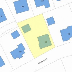 197 Mount Vernon St, Newton MA 02465-2516 plot plan