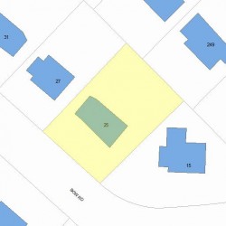25 Bow Rd, Newton MA  02459-2555 plot plan