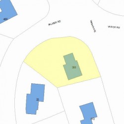 380 Waban Ave, Newton MA  02468-1332 plot plan