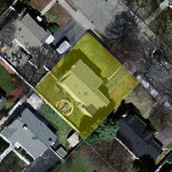 25 Rose Dr, Newton MA 02465-1541 aerial view