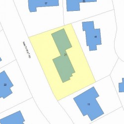 21 Nantucket Rd, Newton MA  02461-1407 plot plan