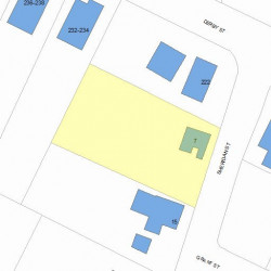 7 Sheridan St, Newton MA  02465-1035 plot plan