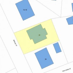 20 Bridge St, Newton MA  02458-1125 plot plan