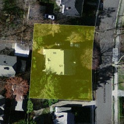 121 Eastbourne Rd, Newton MA 02459-1605 aerial view