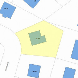 40 Hatfield Rd, Newton MA  02465-1229 plot plan