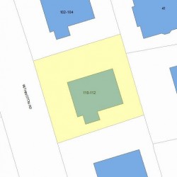 110 Withington Rd, Newton MA  02460-2040 plot plan