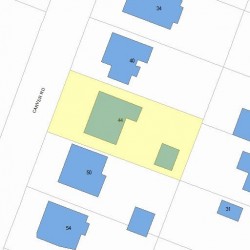 44 Carver Rd, Newton MA 02461-1008 plot plan