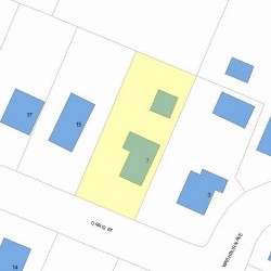 7 Orris St, Newton MA  02466-1313 plot plan
