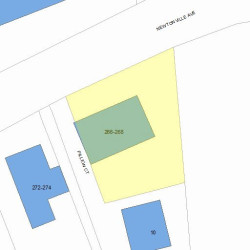 266 Newtonville Ave, Newton MA 02460-2000 plot plan