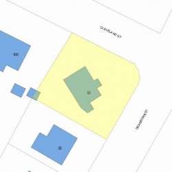 92 Cleveland St, Newton MA  02465-1563 plot plan