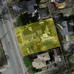 182 Walnut St, Newton MA  02460-1610 aerial view
