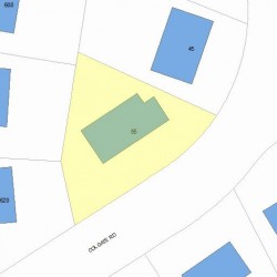 55 Colgate Rd, Newton MA 02462-1304 plot plan