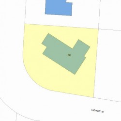 66 Andrew St, Newton MA  02461-2103 plot plan