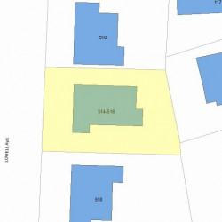 516 Lowell Ave, Newton MA 02460-2353 plot plan