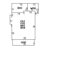 63 Clark St, Newton MA  02459-2425 floor plan