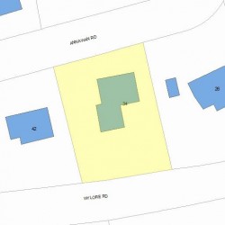 34 Annawan Rd, Newton MA 02468-2110 plot plan