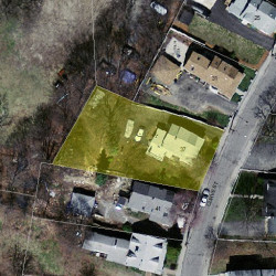 37 Curve St, Newton MA  02465-2206 aerial view