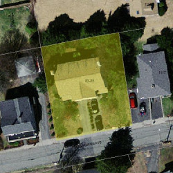 85 Pennsylvania Ave, Newton MA 02464-1344 aerial view