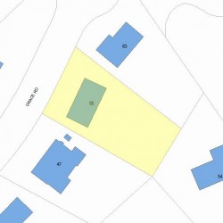 55 Grace Rd, Newton MA  02459-3450 plot plan