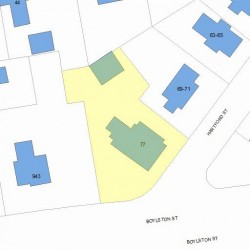 77 Hartford St, Newton MA  02461-1540 plot plan