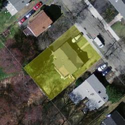 55 Wade St, Newton MA  02461-1714 aerial view