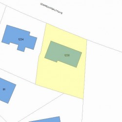1230 Commonwealth Ave, Newton MA  02465-2909 plot plan