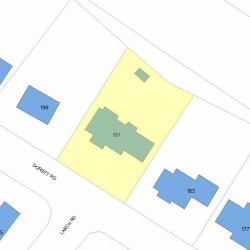 191 Dorset Rd, Newton MA 02468-1452 plot plan