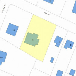 13 Fern St, Newton MA 02466-2206 plot plan