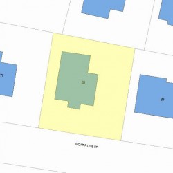 81 Montrose St, Newton MA 02458-2726 plot plan