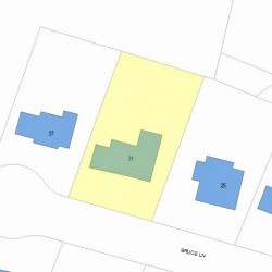 31 Bruce Ln, Newton MA 02458-2615 plot plan