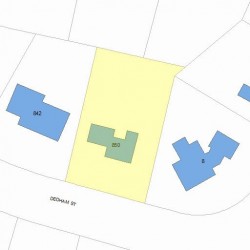 850 Dedham St, Newton MA 02459-3414 plot plan