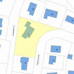 61 Concolor Ave, Newton MA  02458-2511 plot plan