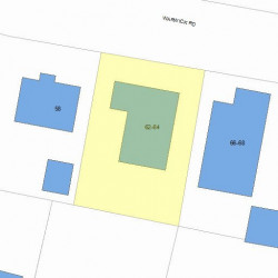 62 Warwick Rd, Newton MA 02465-1724 plot plan