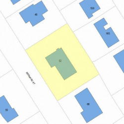 52 Bernard St, Newton MA 02461-1904 plot plan