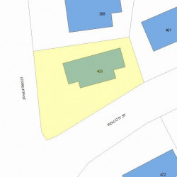 469 Wolcott St, Newton MA 02466-1520 plot plan